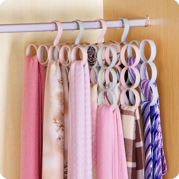 15 Ring Scarf Hanger, Circle Brief Scarf Organizer, Multifunctional Silk Scarf Strap, Wardrobe Scarf Hanger, Closet Organizers Hanger, Clothes Hanger With Holes 15 Ring Scarf Hanger, Circle Brief Scarf Organizer, Multifunctional Silk Scarf Strap, Wardrobe Scarf Hanger, Closet Organizers Hanger, Clothes Hanger With Holes